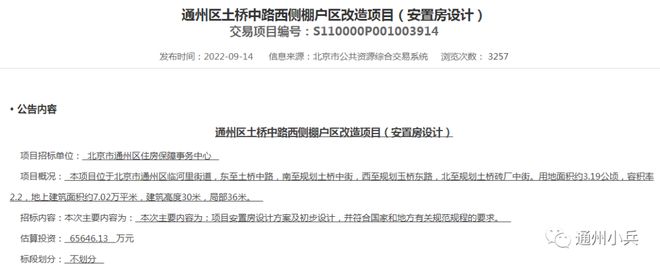 拆！通州这处棚改将启动！猛投65亿建7万火狐电竞平方米安置房及配套！(图1)