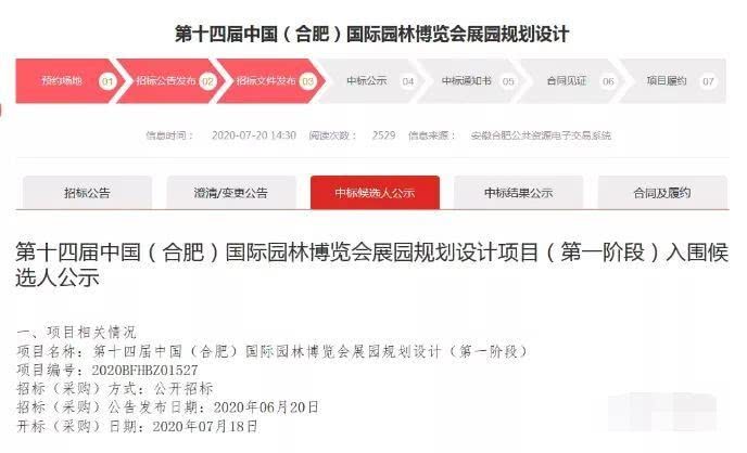 第十四届中国（合肥）国际园林博览会展园规划设计”正式招标成功火狐电竞(图1)