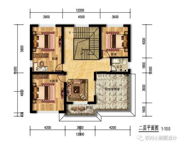 简欧二层农村自建房别墅2024农村自建房别墅最佳户型推荐火狐电竞(图2)