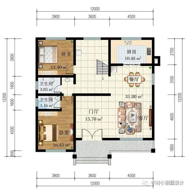 简欧二层农村自建房别墅2024农村自建房别墅最佳户型推荐火狐电竞(图5)