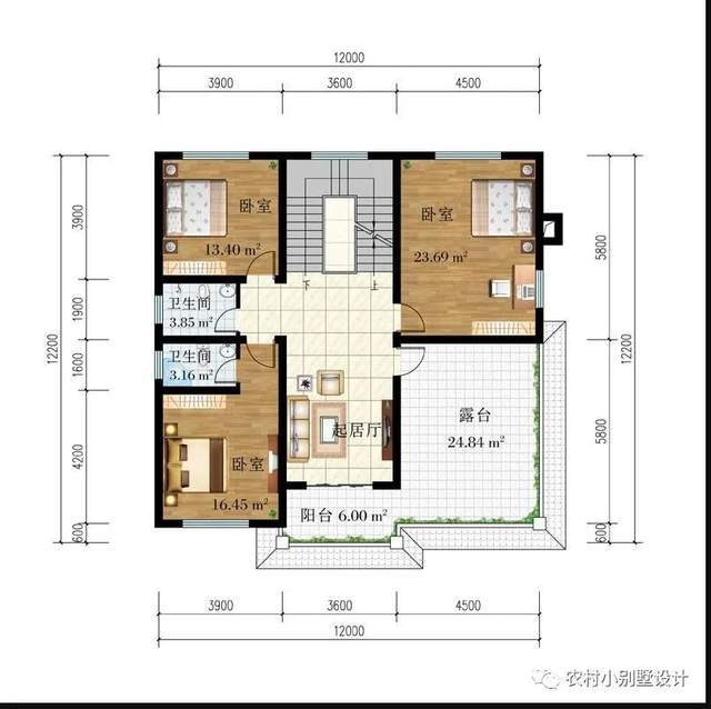 简欧二层农村自建房别墅2024农村自建房别墅最佳户型推荐火狐电竞(图6)