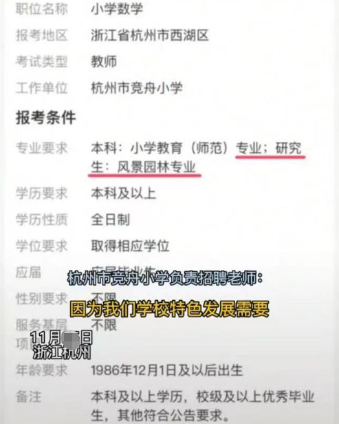 火狐电竞又一萝卜坑出现了！小学招聘数学老师要求风景园林专业糊弄谁呢(图4)